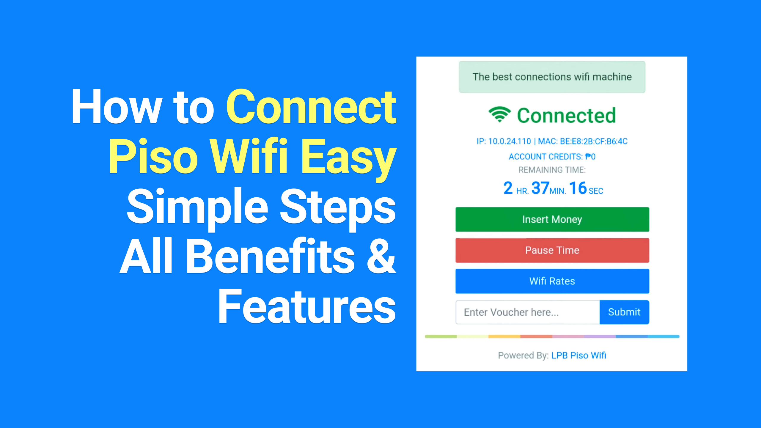 How to Connect Piso Wifi